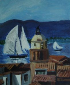 St Tropez le voiliers blanc Vendu